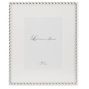 Lawrence Frames Silver Metal Rope 8x10 Matted for 5x7 Picture Frame